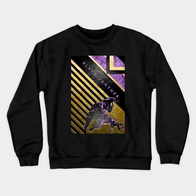 T. Black Panther Crewneck Sweatshirt by carrillo_art_studios